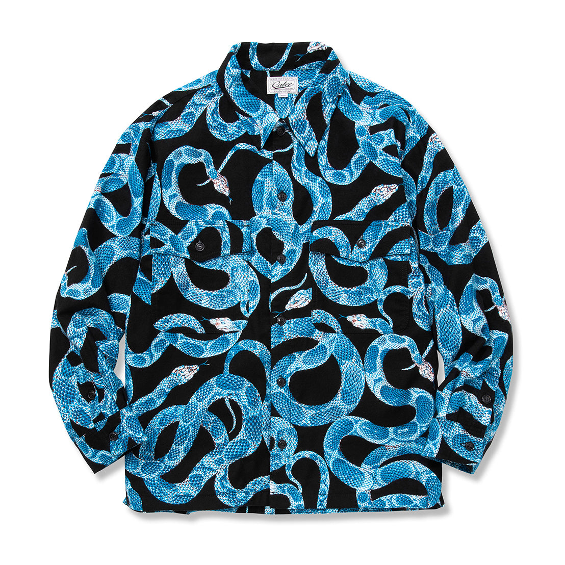 ALLOVER SNAKE PATTERN R/P SHIRT -LIMITED- – CALEE ONLINE STORE