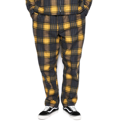 DOBBY CHECK PATTERN EASY TROUSERS