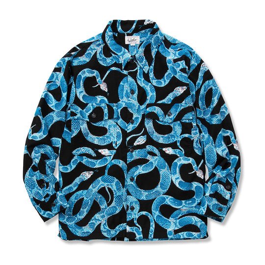 ALLOVER SNAKE PATTERN R/P SHIRT -LIMITED-