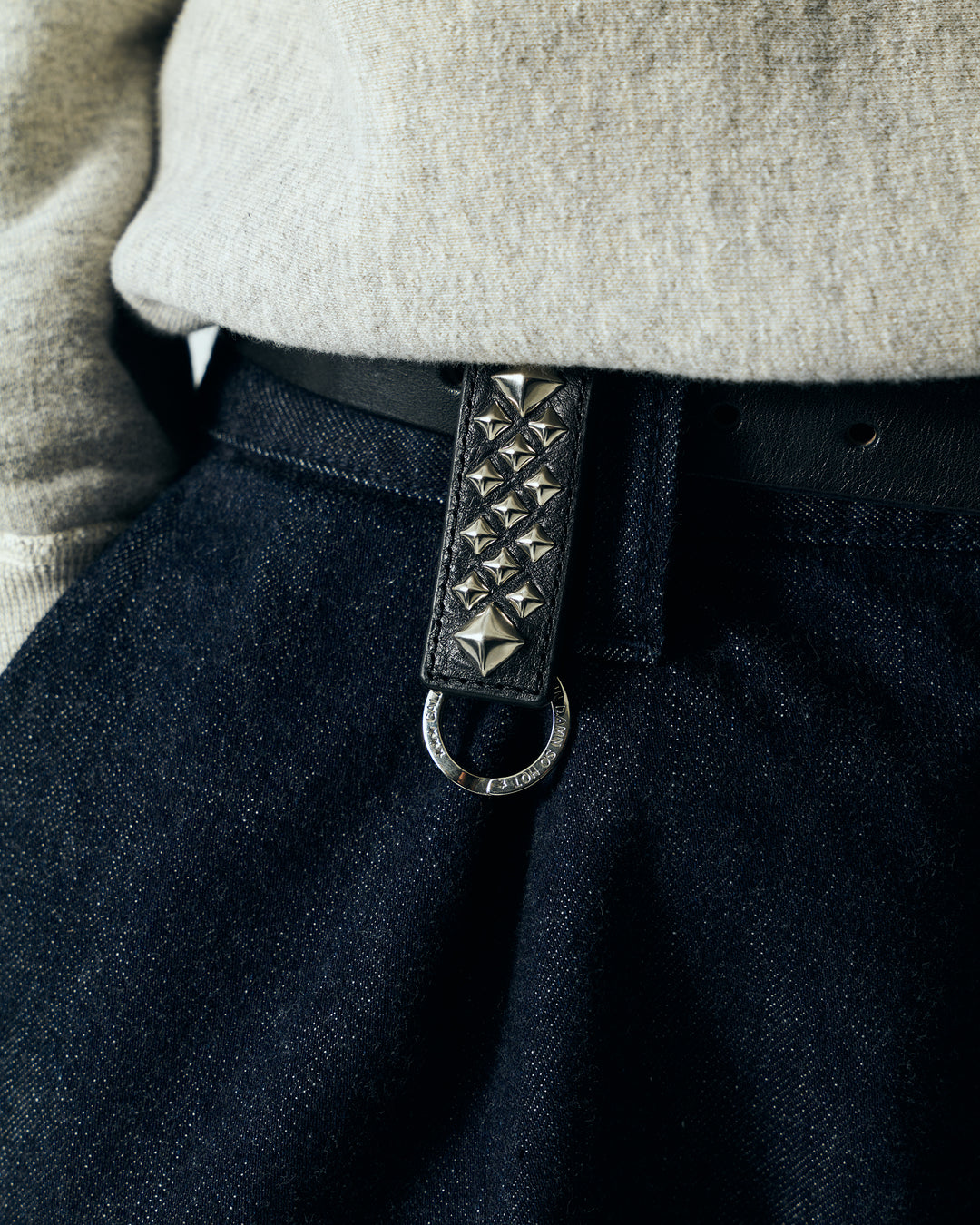 STUDS LEATHER SNAP KEY RING – CALEE ONLINE STORE