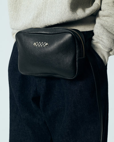 STUDS LEATHER BODY BAG