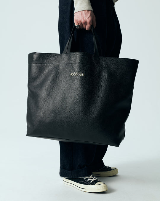 STUDS LEATHER TOTE BAG – CALEE ONLINE STORE