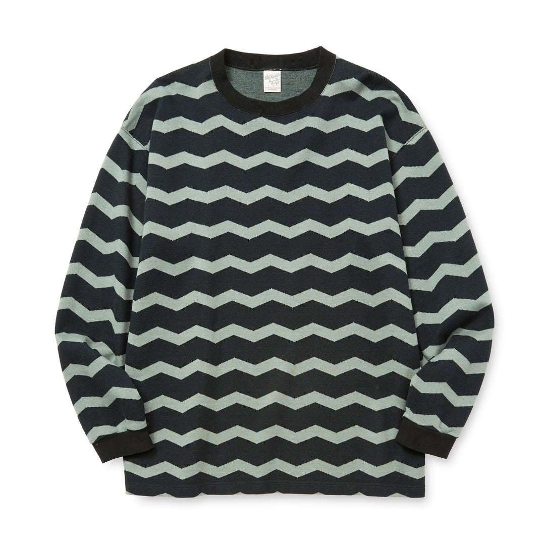 ZIGZAG DOUBLE JACQUARD BORDER L/S CS – CALEE ONLINE STORE