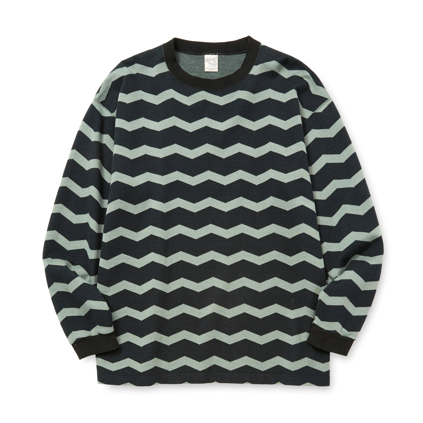 ZIGZAG DOUBLE JACQUARD BORDER L/S CS