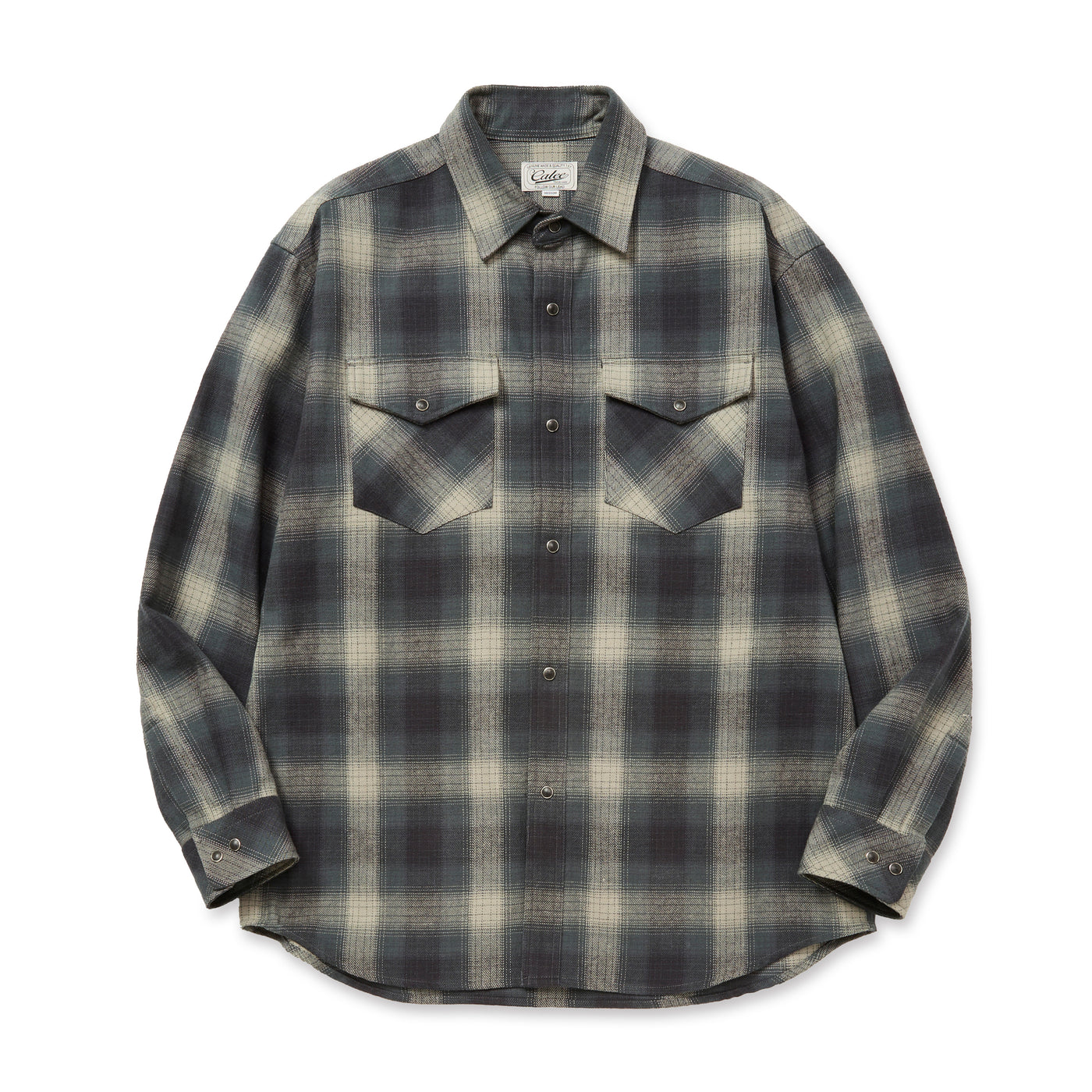 OMBRE CHECK WESTERN L/S SH