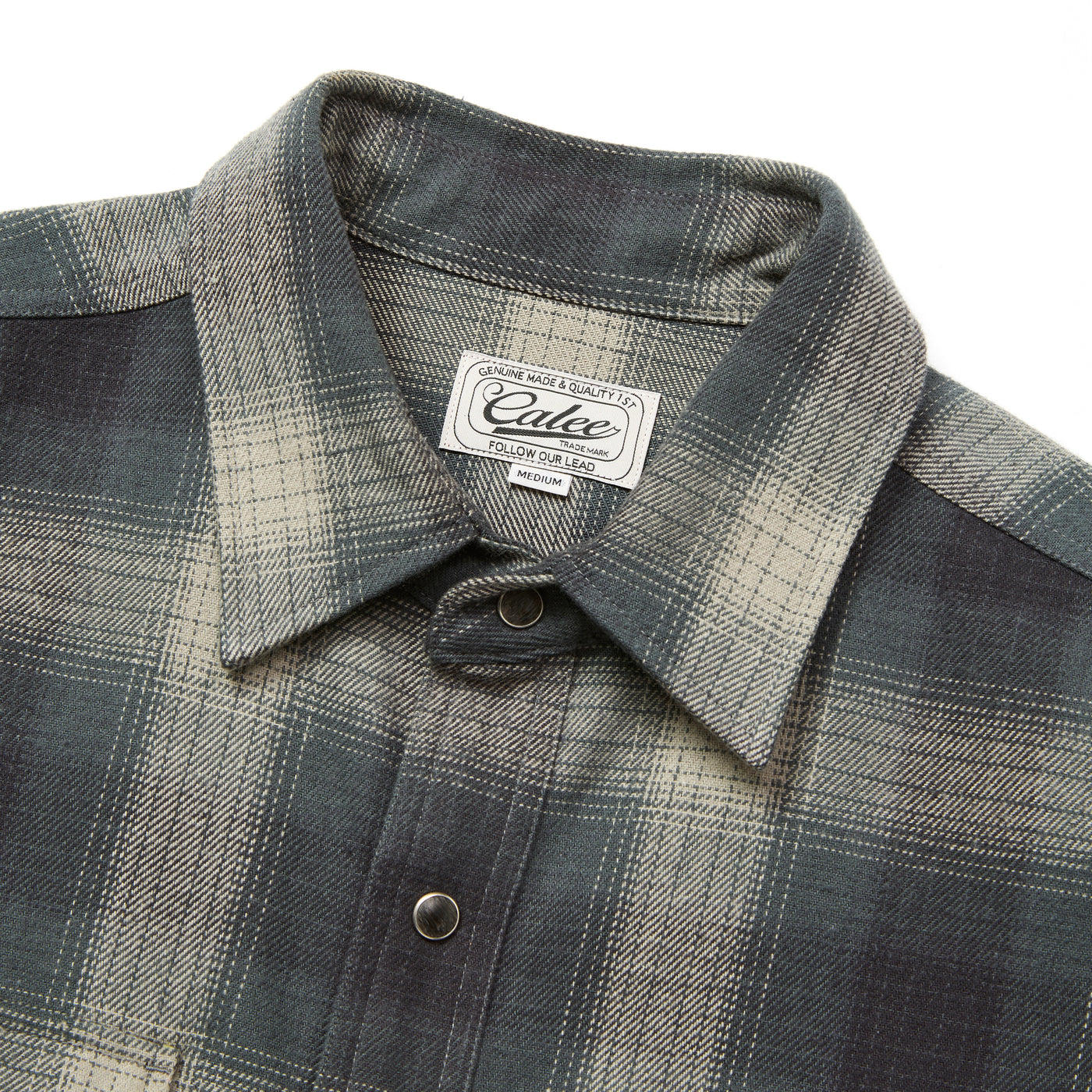 OMBRE CHECK WESTERN L/S SH