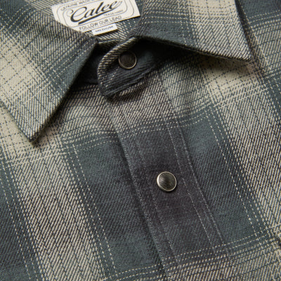 OMBRE CHECK WESTERN L/S SH