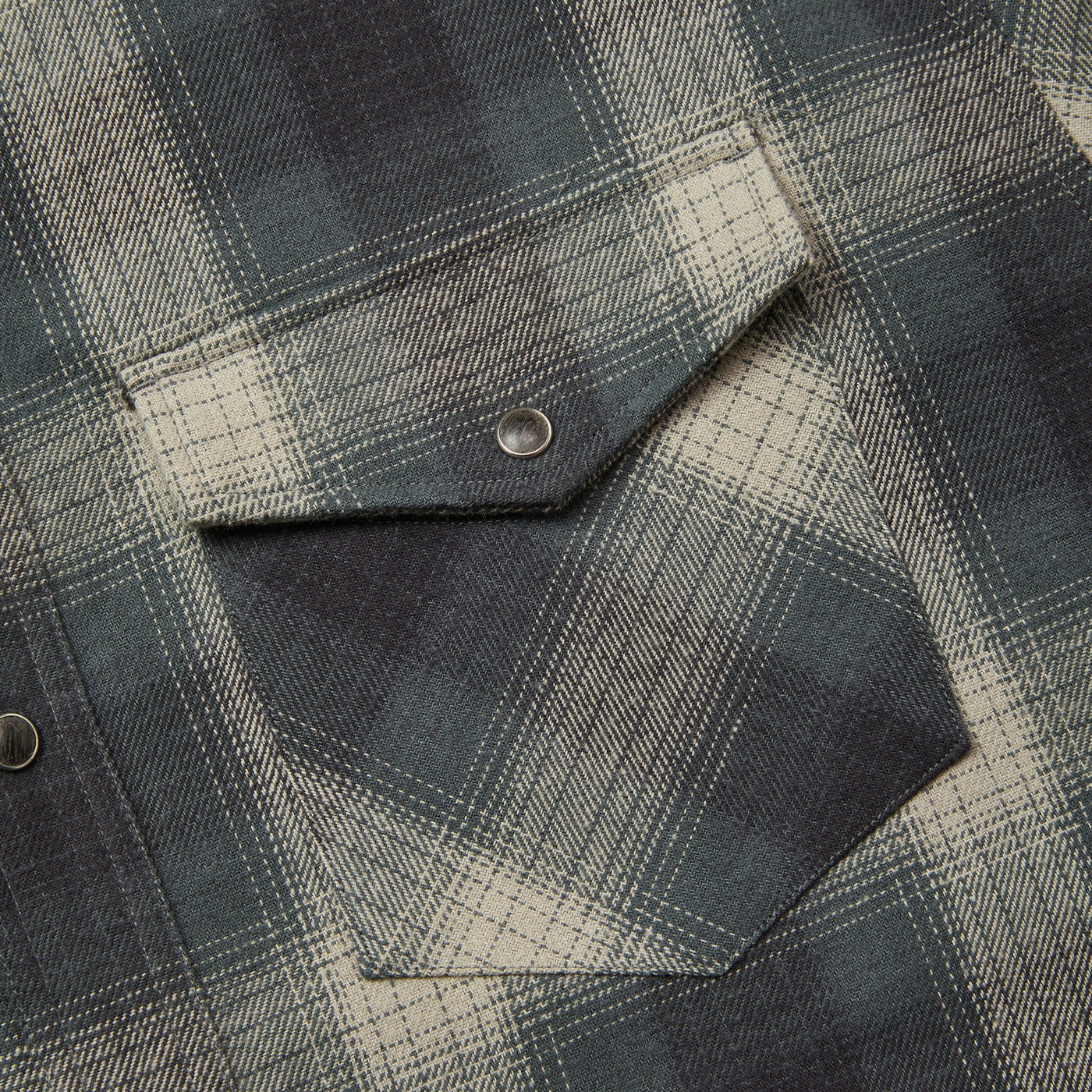OMBRE CHECK WESTERN L/S SH