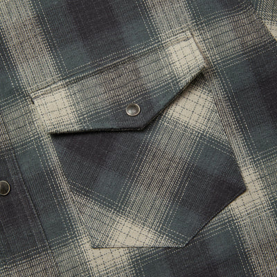 OMBRE CHECK WESTERN L/S SH