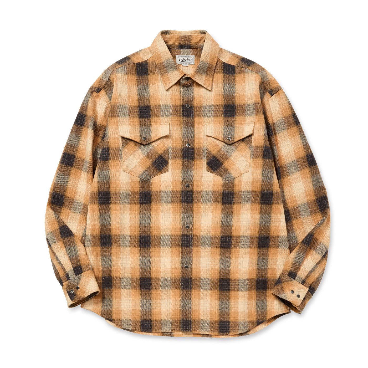 OMBRE CHECK WESTERN L/S SH