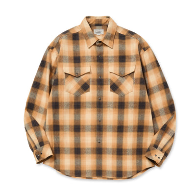 OMBRE CHECK WESTERN L/S SH