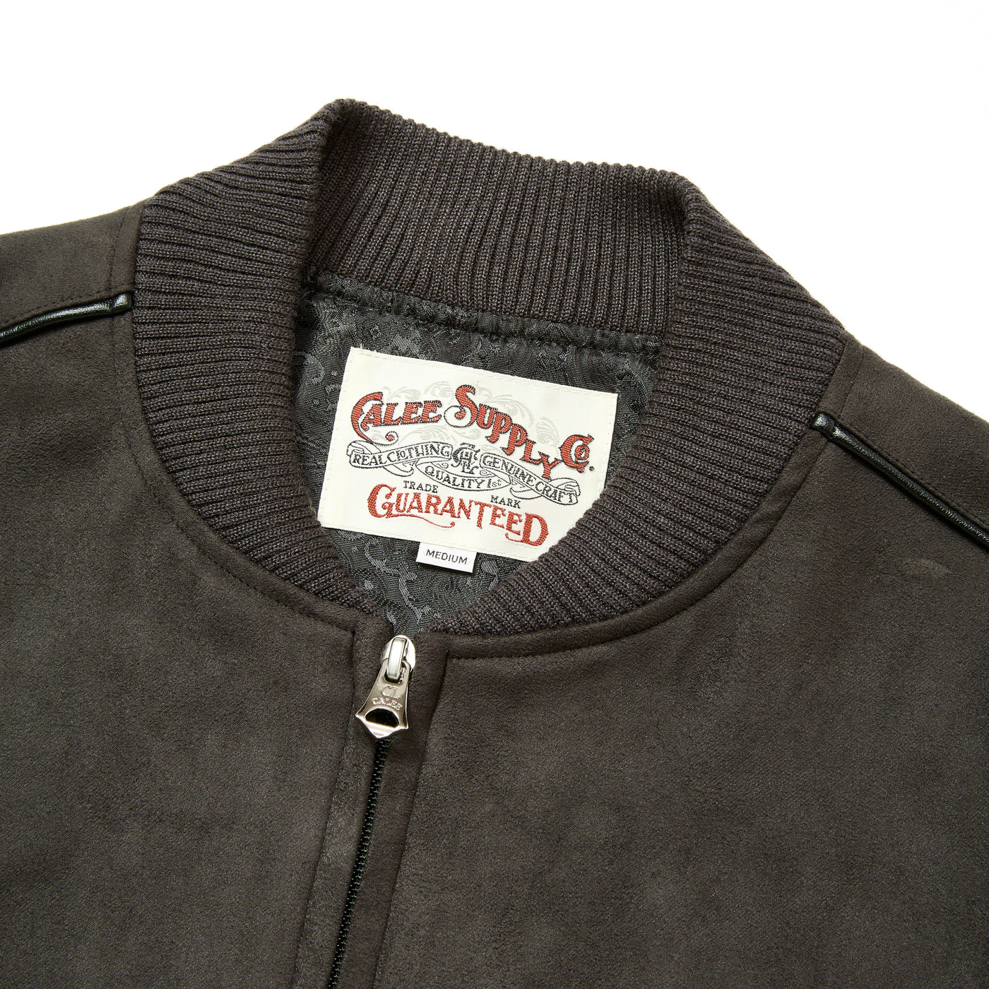 FAUX SUEDE RIB JACKET