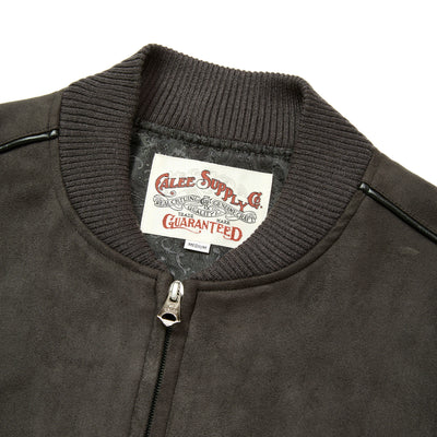 FAUX SUEDE RIB JACKET