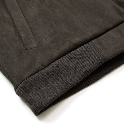 FAUX SUEDE RIB JACKET