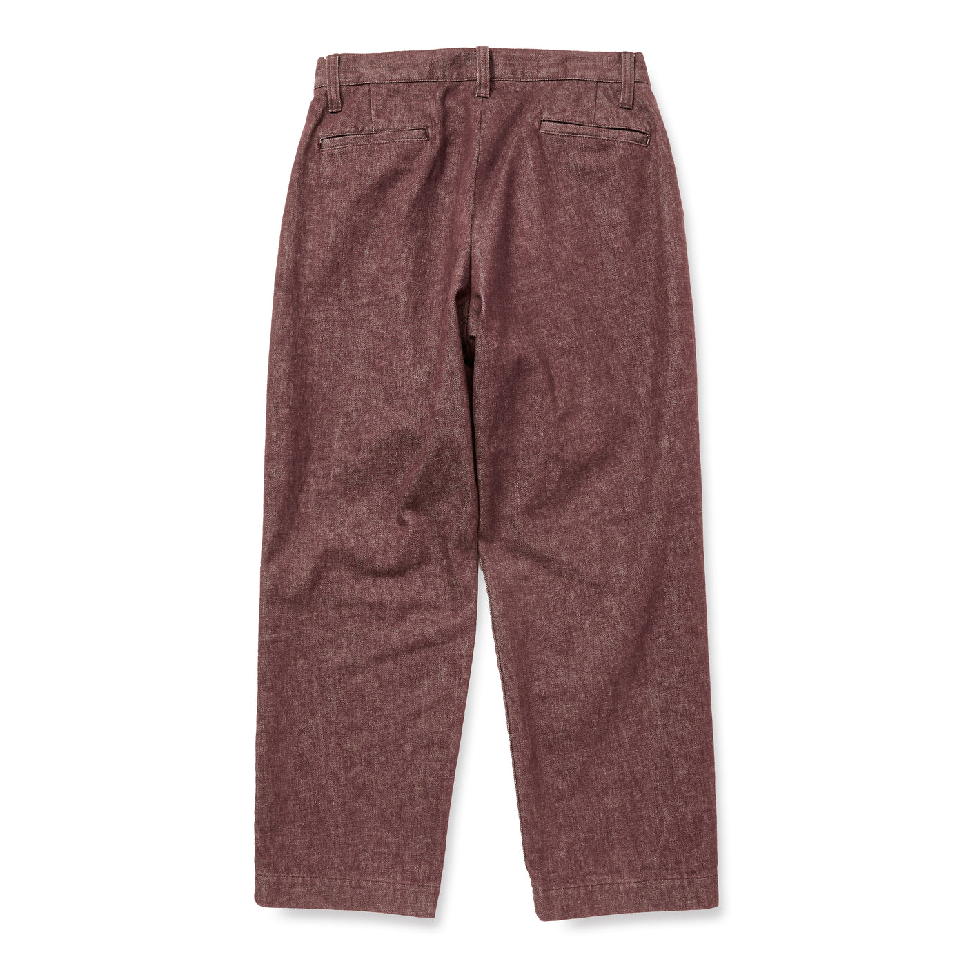 VINTAGE REPRODUCT DENIM TUCK TROUSERS ＜BROWN DENIM＞