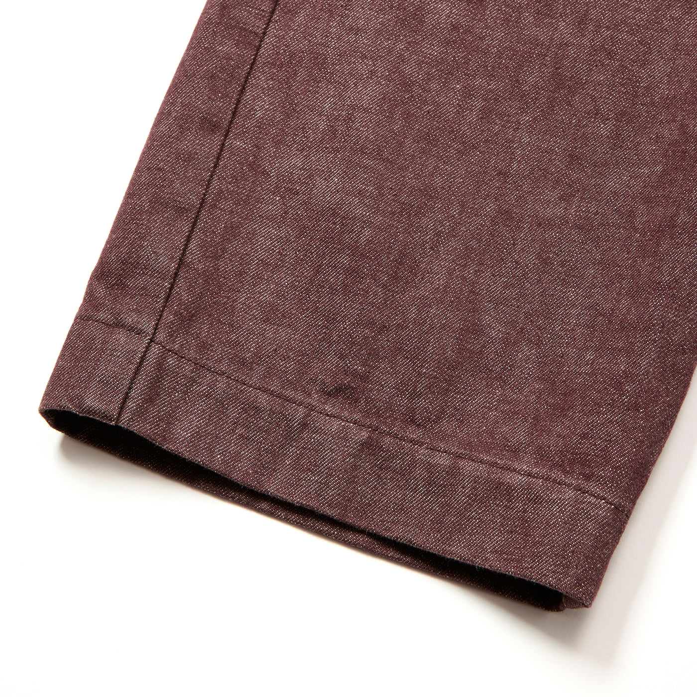VINTAGE REPRODUCT DENIM TUCK TROUSERS ＜BROWN DENIM＞