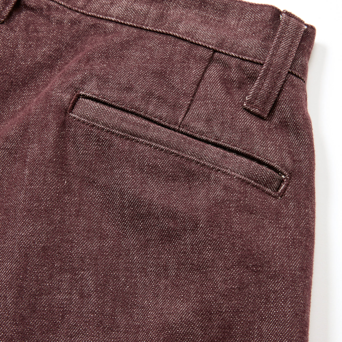 VINTAGE REPRODUCT DENIM TUCK TROUSERS ＜BROWN DENIM＞