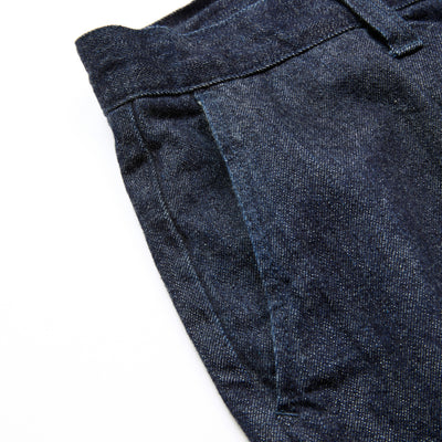 VINTAGE REPRODUCT DENIM TUCK TROUSERS ＜INDIGO＞