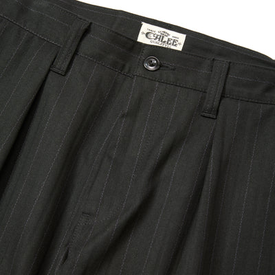 PINSTRIPE TUCK WIDE SLACKS