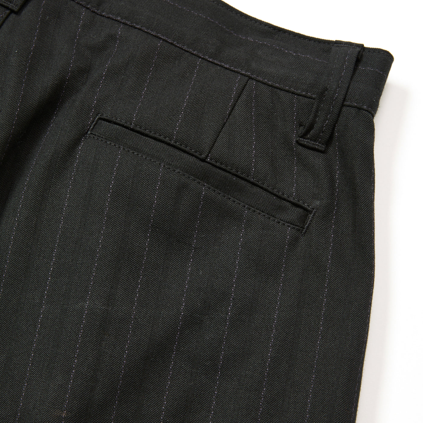 PINSTRIPE TUCK WIDE SLACKS