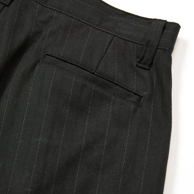 PINSTRIPE TUCK WIDE SLACKS