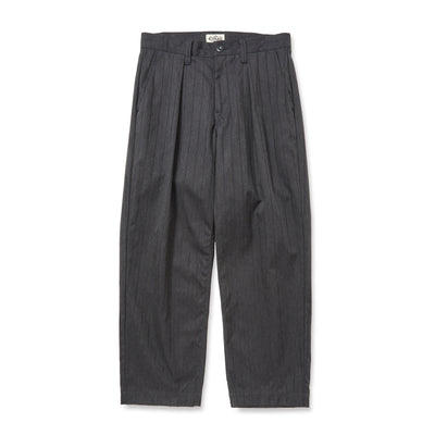 PINSTRIPE TUCK WIDE SLACKS