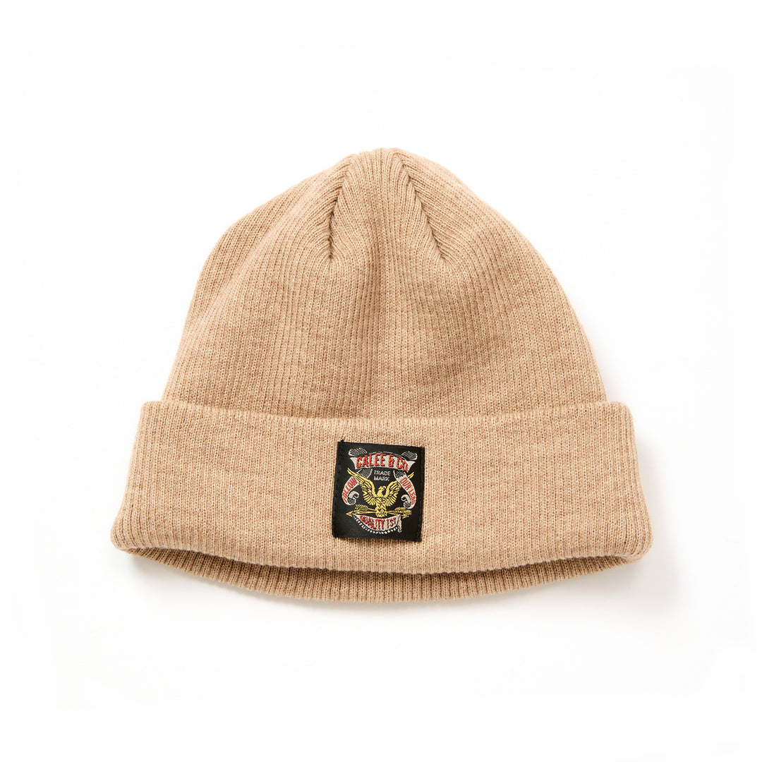 ☆希少モデル　CALEE　LEATHER CASQUETTE 　レザー　キャスケット　黒　L　新品同様　テンダーロイン好きに　アメカジ☆ いまの気分ド真ん中の\u002780s感がたまらんぜ！「Calee」のCal Logo