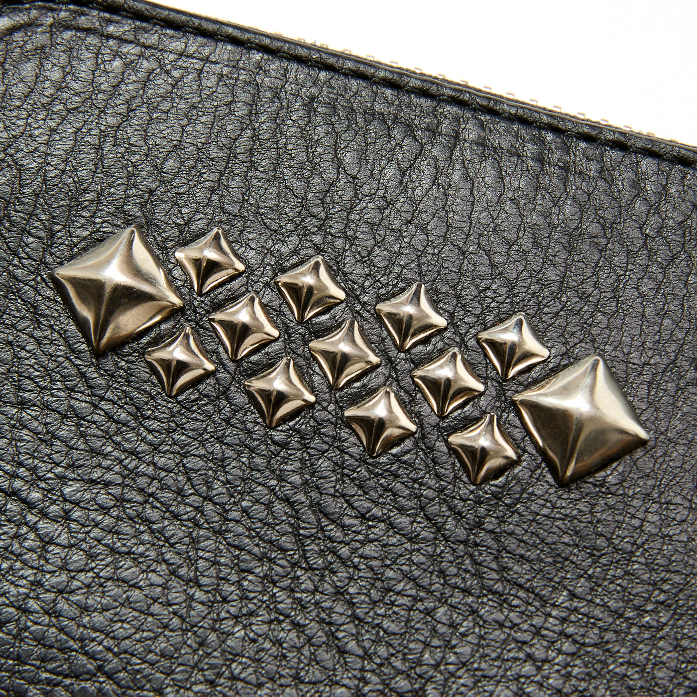 STUDS LEATHER ZIP MULTI WALLET