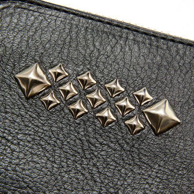 STUDS LEATHER ZIP MULTI WALLET