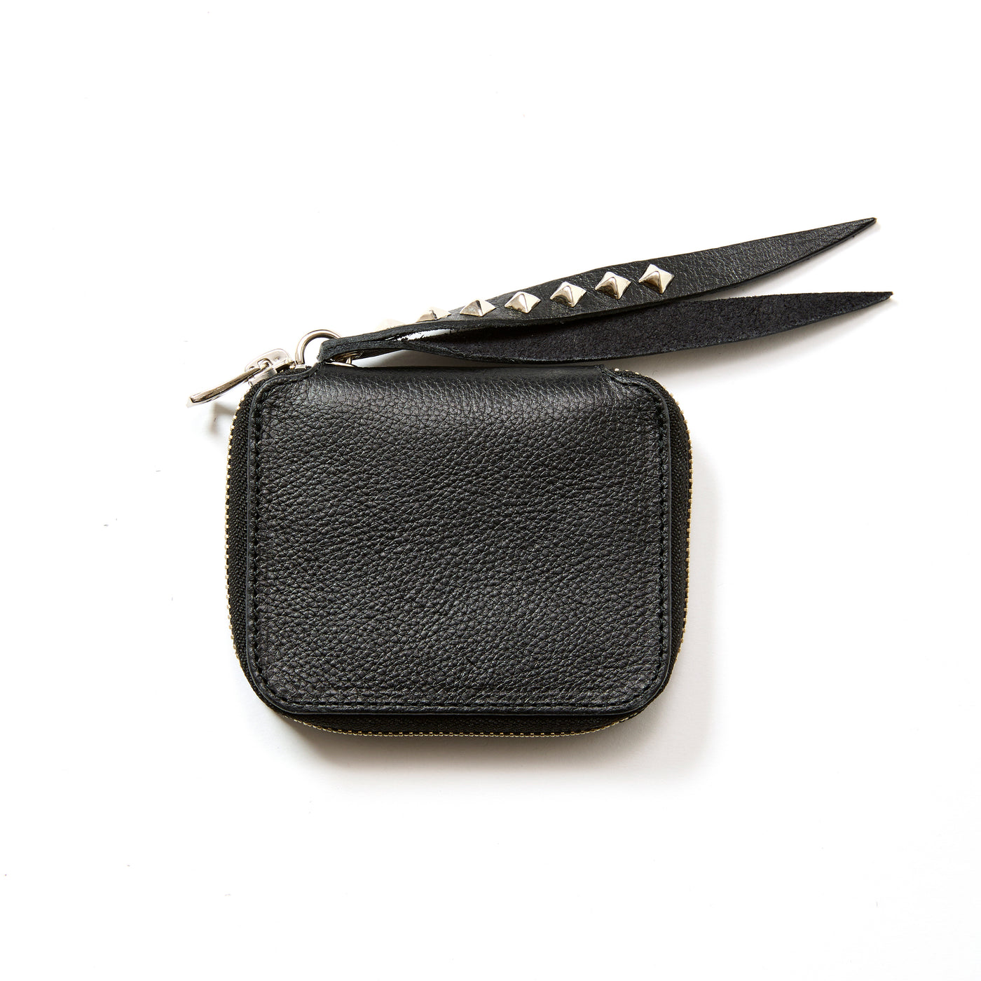 PLANE LEATHER ZIP MULTI WALLET ＜STUDS CHARM＞