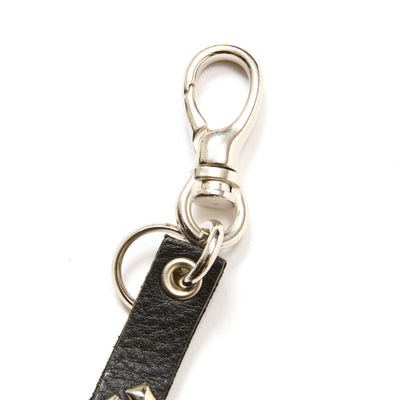 STUDS LEATHER LONG KEY RING