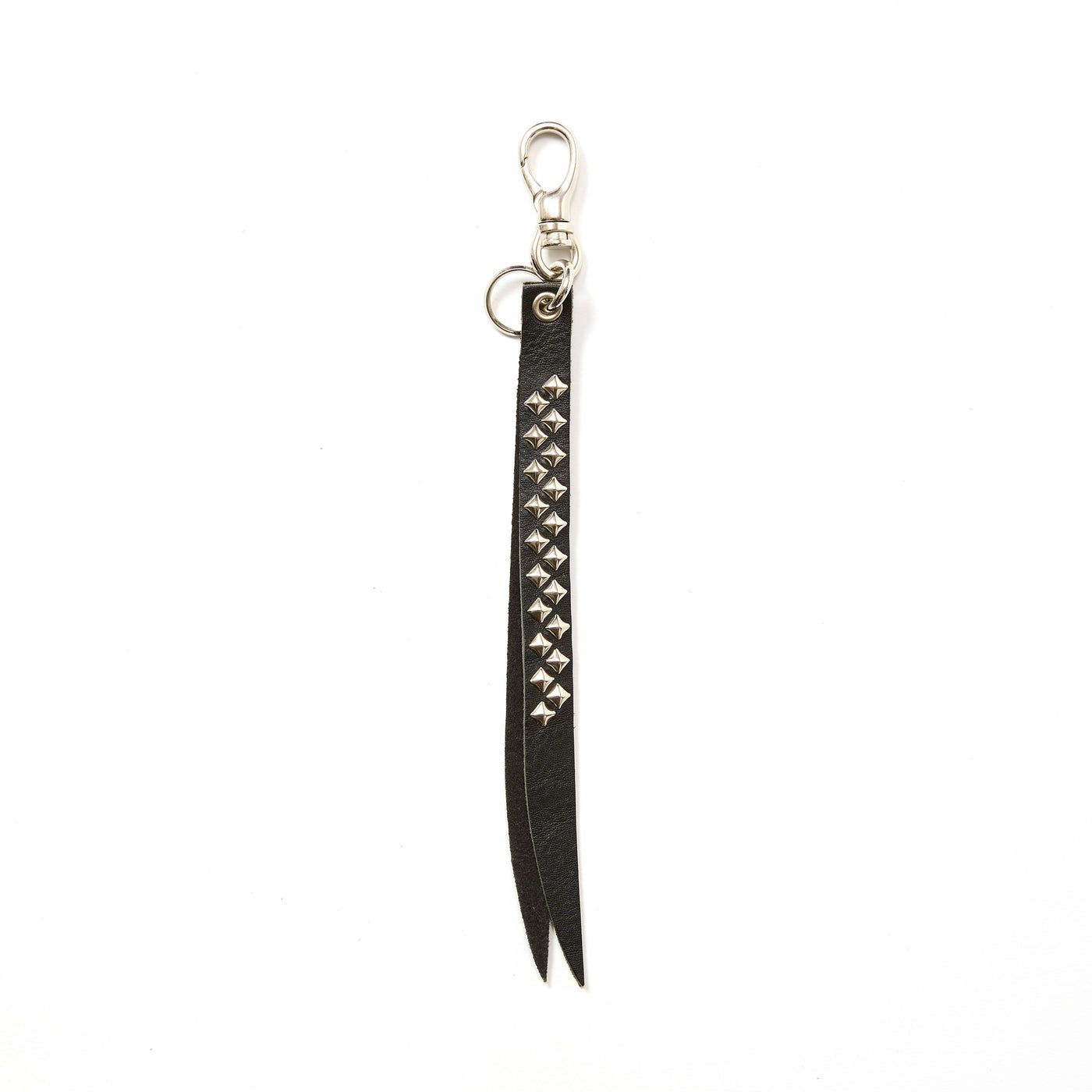 STUDS LEATHER SHORT KEY RING