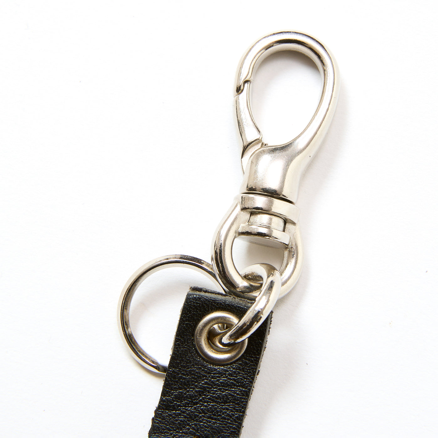 STUDS LEATHER SHORT KEY RING