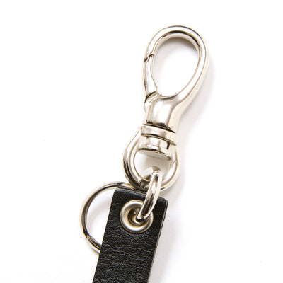 ROUND & PYRAMID STUDS LEATHER SHORT KEY RING