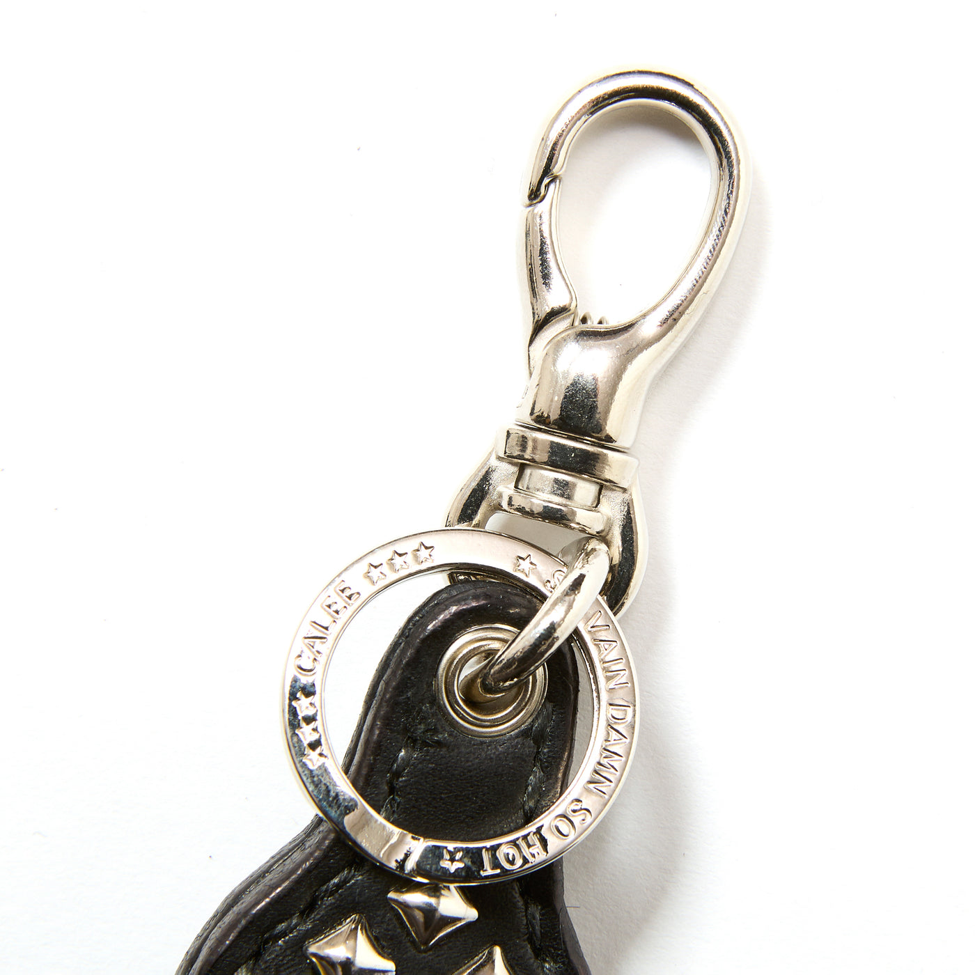 STUDS LEATHER RUGGED KEY RING