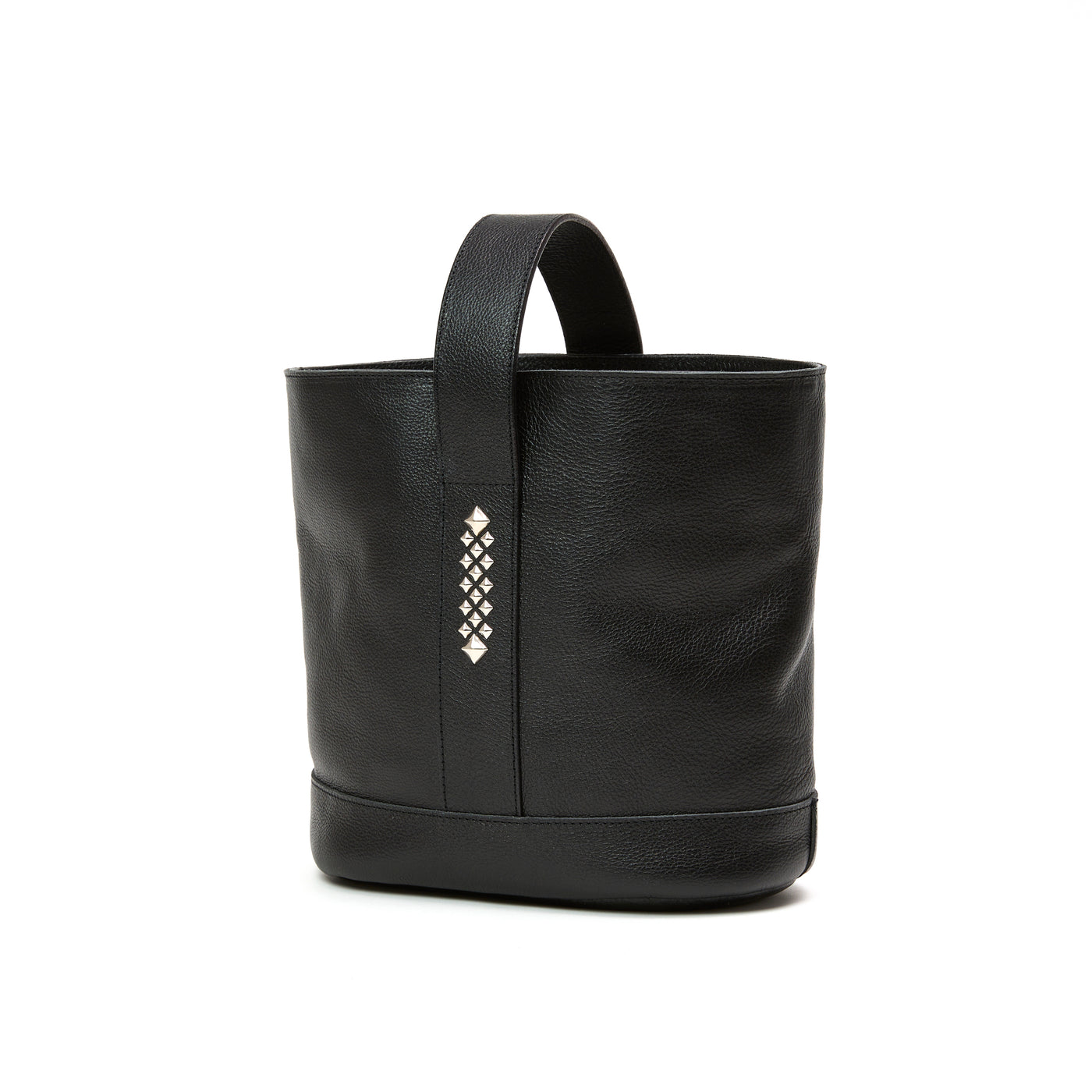 STUDS LEATHER BUCKET BAG