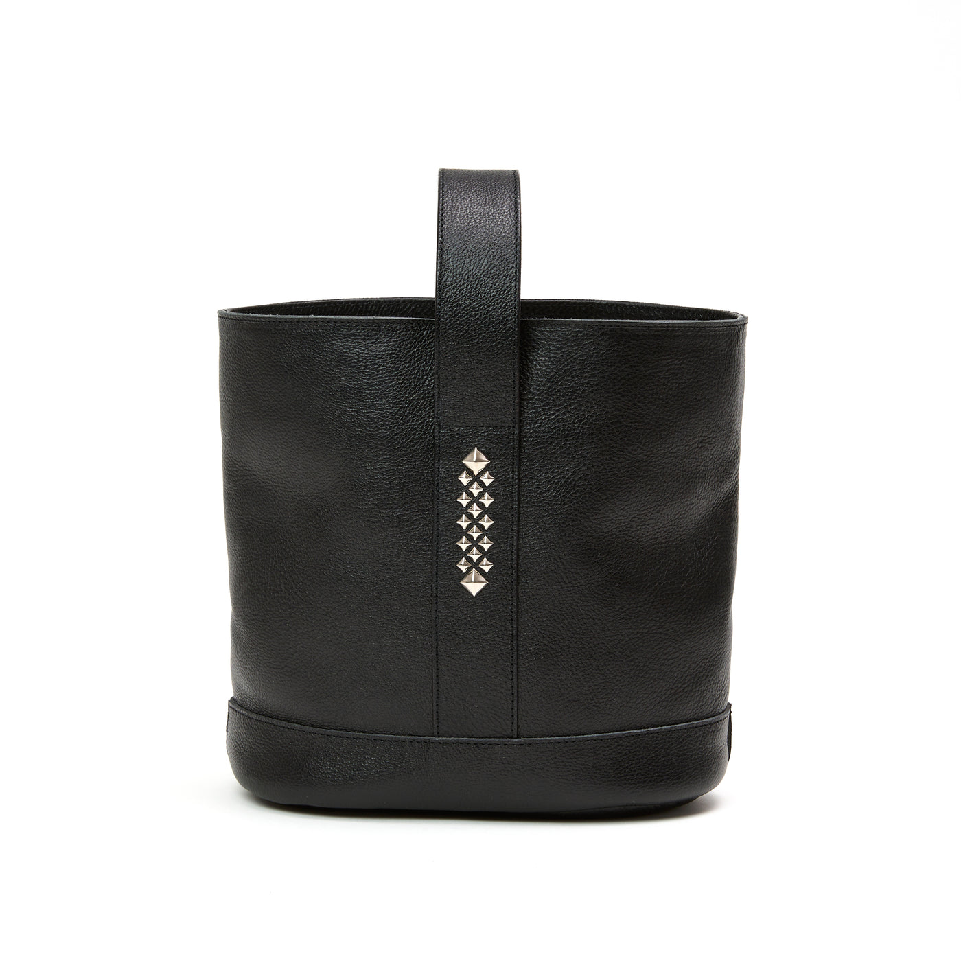 STUDS LEATHER BUCKET BAG