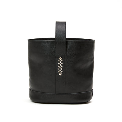 STUDS LEATHER BUCKET BAG