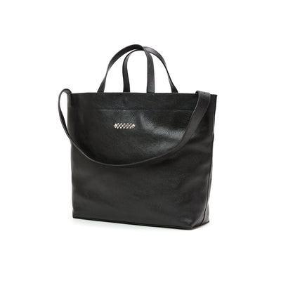 STUDS LEATHER TOTE BAG