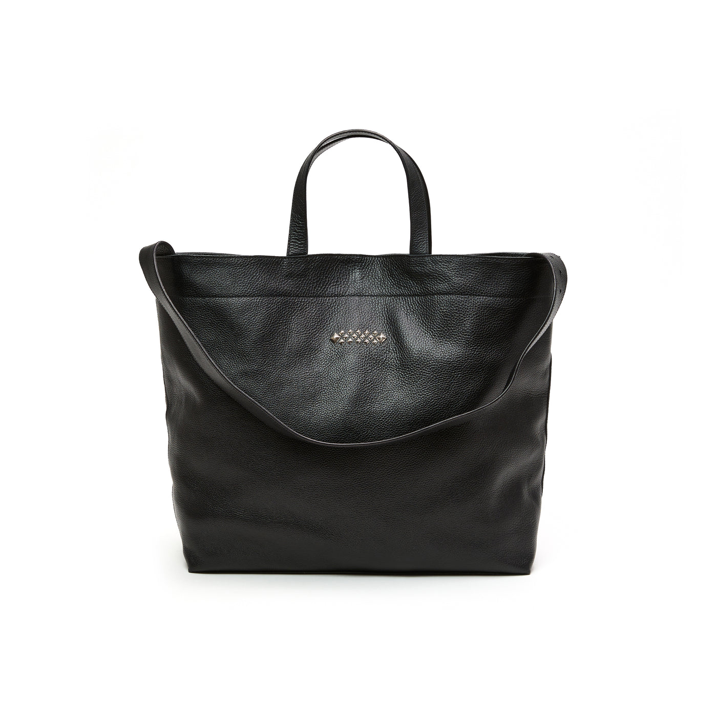 STUDS LEATHER TOTE BAG