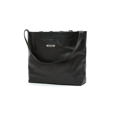STUDS LEATHER TOTE BAG
