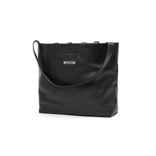 STUDS LEATHER TOTE BAG – CALEE ONLINE STORE