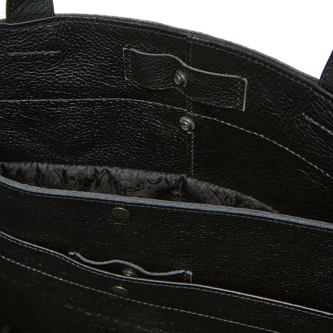 STUDS LEATHER TOTE BAG