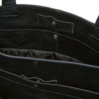 STUDS LEATHER TOTE BAG