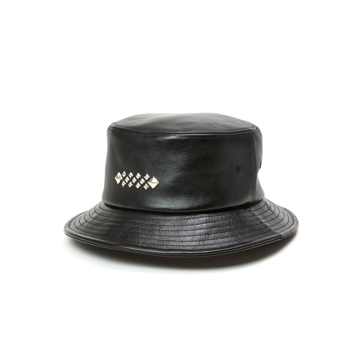 STUDS LEATHER BUCKET HAT