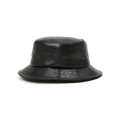STUDS LEATHER BUCKET HAT