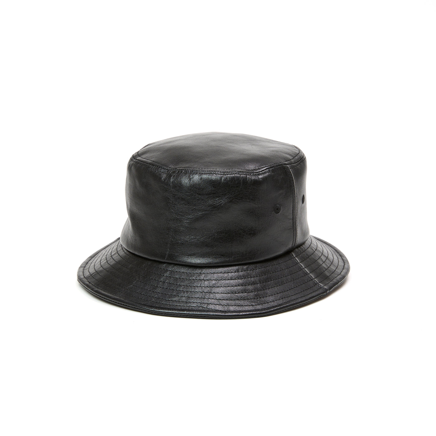 STUDS LEATHER BUCKET HAT