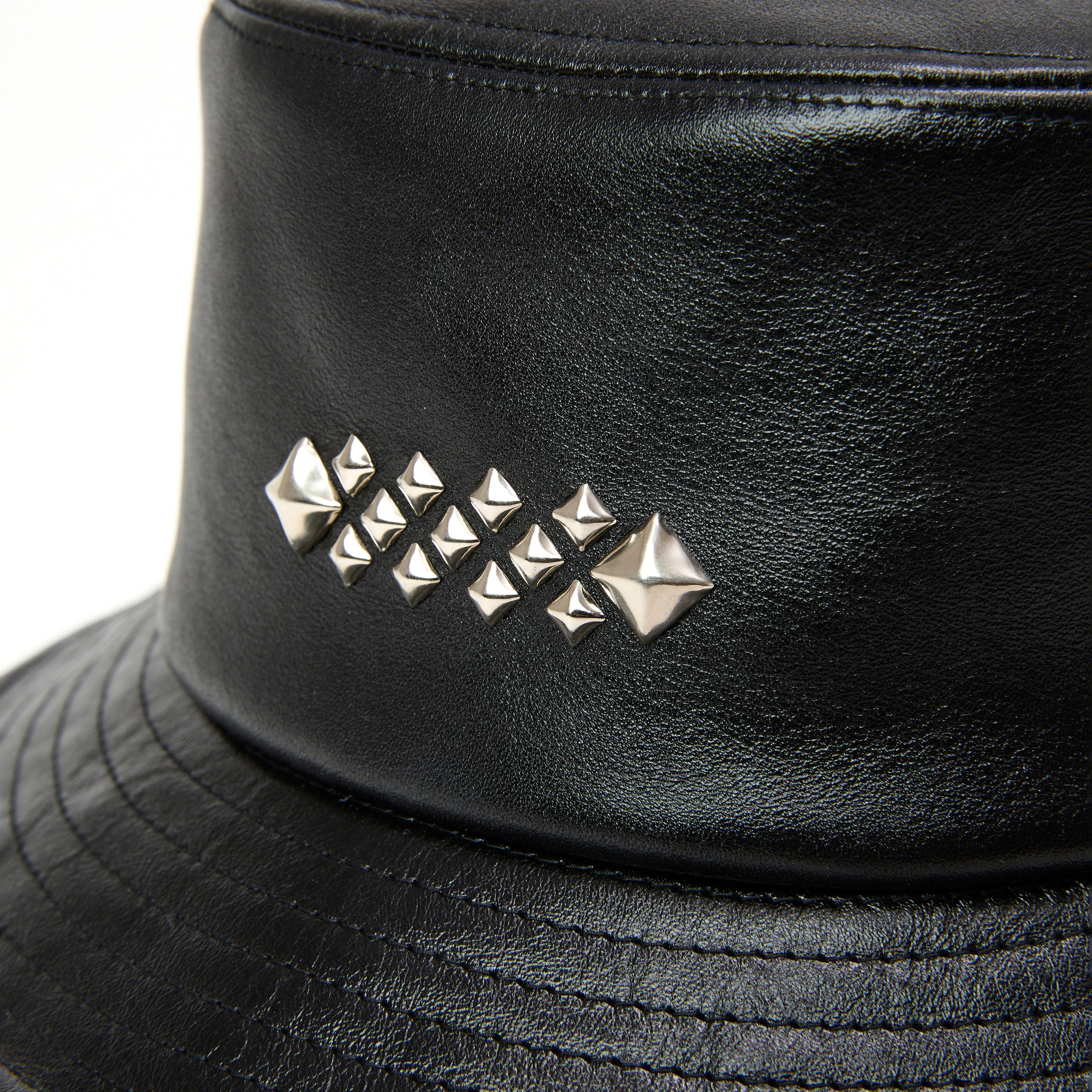 STUDS LEATHER BUCKET HAT – CALEE ONLINE STORE
