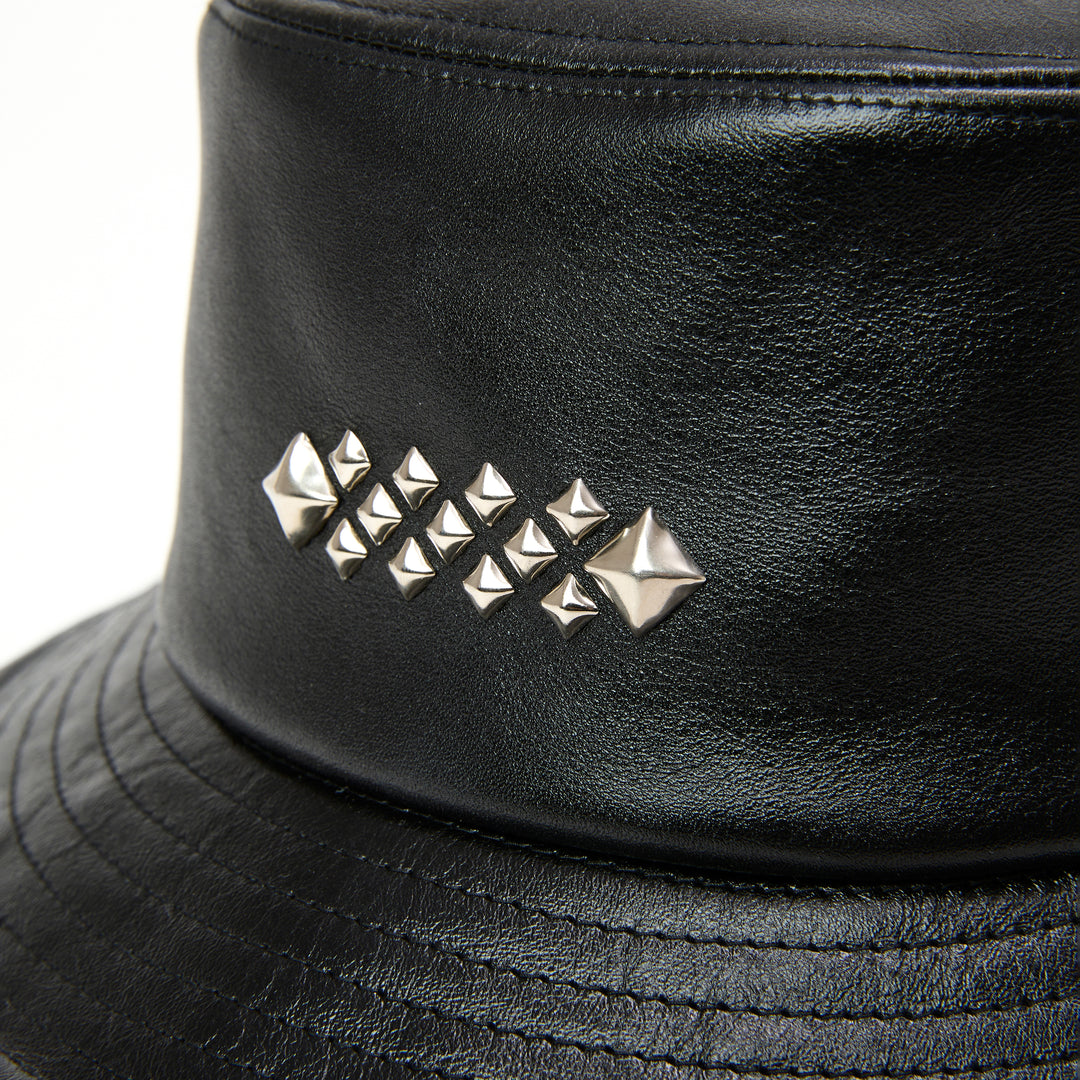 STUDS LEATHER BUCKET HAT – CALEE ONLINE STORE