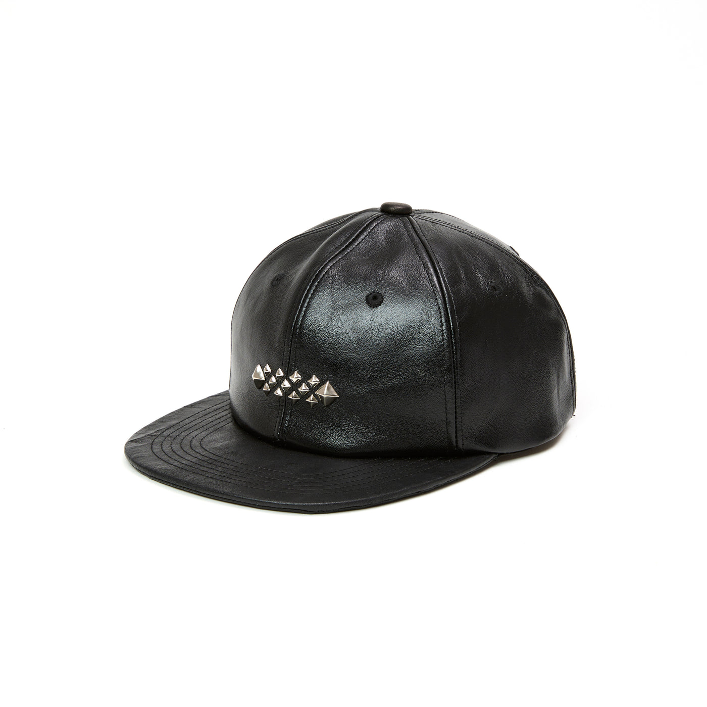 STUDS LEATHER SOLID CAP